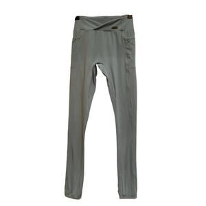 GYMSHARK Athletic Pants Womens Size XS Blue Cutouts 25” Inseam Pockets